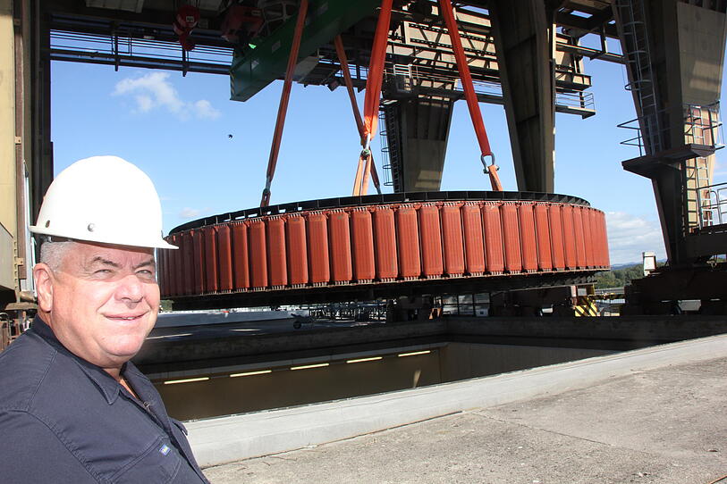 Großes Service für 218-Tonnen-Rotor im Kraftwerk