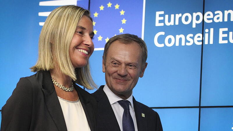 Donald Tusk und Federica Mogherini