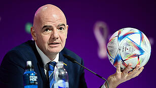 The bizarre appearance of the FIFA President