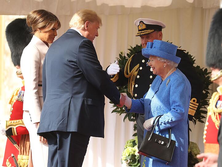 Queen Elizabeth empfing Trumps auf Schloss Windsor