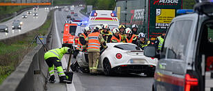 Verkehrsunfall auf der A1 Westautobahn bei Linz
