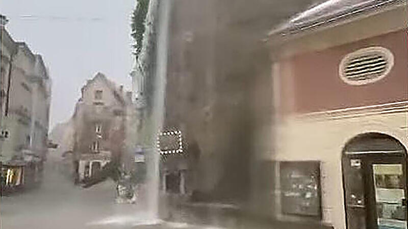 "Noch nie gesehen" Wasserfall in Steyr war Internet-Hit