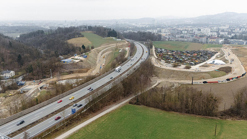 Der neue A7-Halbanschluss in Auhof-Dornach nimmt Form an