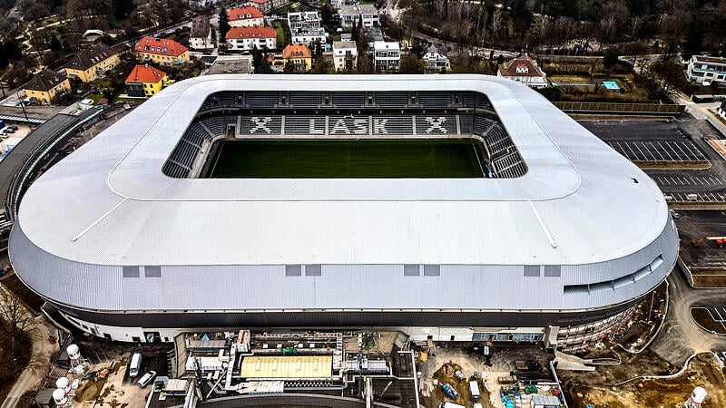 Das neue LASK-Stadion auf der Gugl