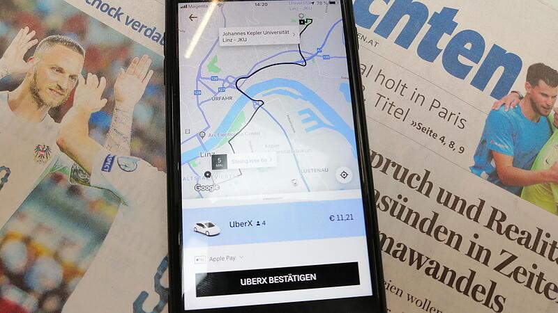 Uber startet in Linz Taxilenker planen den Widerstand
