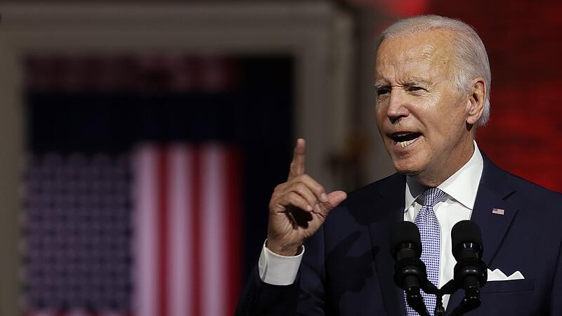 Präsident Joe Biden sorgt sich um den Fortbestand der Demokratie in den USA