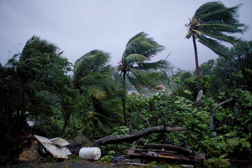 Hurrikan Maria wütet über der Karibik