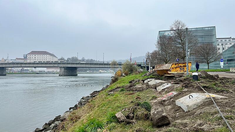 Bauarbeiten an der Donaulände