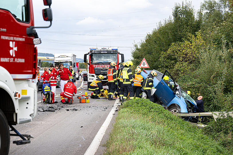 Schwerer Verkehrsunfall zwischen Asten und St. Florian
