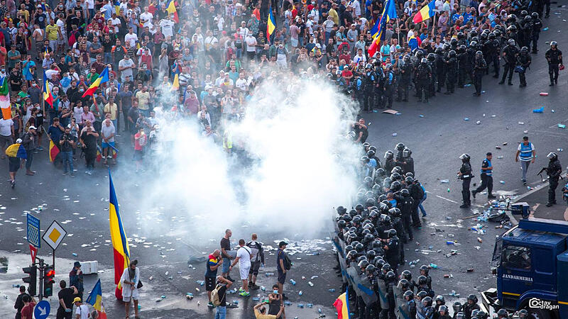 Polizei löste friedliche Proteste gegen Rumäniens Regierung mit Gewalt auf