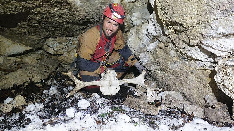 Vier Höhlenforscher entdeckten die Knochen von 4000 Jahre alten Elchen
