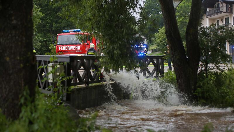 Hochwasser nach Starkregen in Oberösterreich