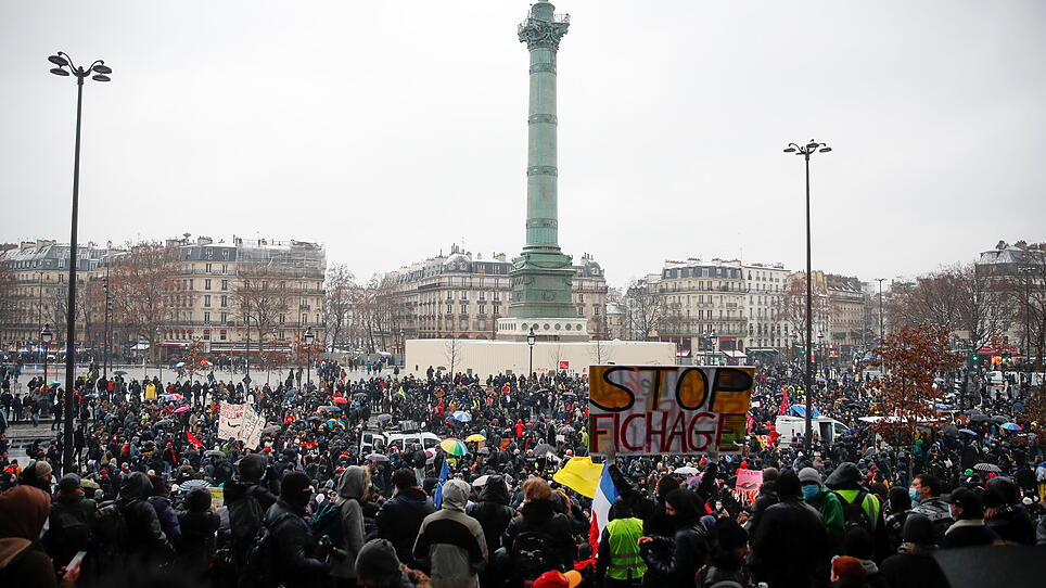 Demonstration against the "Global Security Bill" in Paris