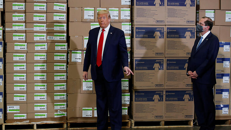 U.S. President Trump visits medical supplies distributor Owens & Minor in Allentown, Pennsylvania