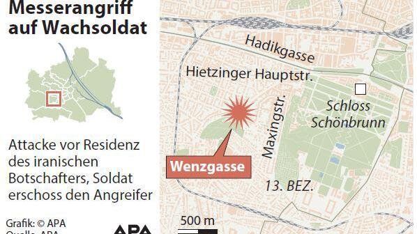 Soldat erschoss Angreifer vor iranischer Residenz in Wien