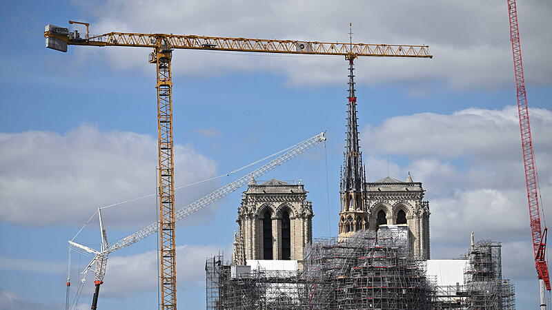 Notre Dame Reconstruction Underway - Paris A view of Notre-Dame Cathedral s reconstruction works underway after the dram